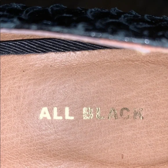 All Black Anthropologie flat shoes size -  38 - Picture 6 of 6